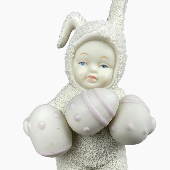 Snowbunnies Figurine Easter Egg Springtime Oops I Dropped One Dept 56 Decor 1994 - Picture 1 of 10
